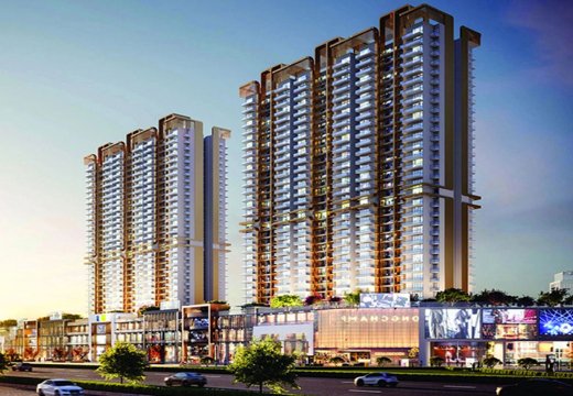 High street render of M3M Commercial Manesar