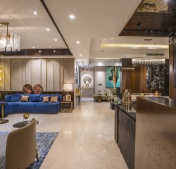 Living room interior in M3M high-rise apartment